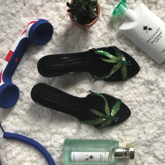 ROBERT CLERGERIE: Sz 6 Rare GREEN DragonFly Heel - Picture 2 of 8